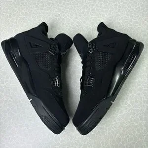 Jordan 4 Black Cat Mid-Top Men’s Shoes Sneakers with Mesh Upper Pre-owned Air Jordan 4 (GS) Sneakers Black Cat – Slam Jam® main image 3